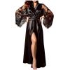 tsaChick Women's Sexy Mesh Lingerie Set with Fishnet Bodysuit and Mini Skirt, Black, 4XL view 1