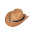 RajoNN Hats National Top Hat, Western Cowboy Hat, Wool Jazz Top Hat, Men's Ethnic-Style Felt Hat, Fall and Winter, Wide-Brim Hat view 1