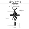 QGJNSGC Cross Urn Necklace for Ashes, Paw Print Cremation Jewelry with Funnel Filler for People, Women, Girls and Pets view 2