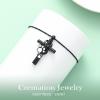 QGJNSGC Cross Urn Necklace for Ashes, Paw Print Cremation Jewelry with Funnel Filler for People, Women, Girls and Pets view 4