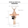Cross Urn Necklace for Ashes and Paw Prints view 2