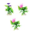 TOPBATHY Aquarium Decorations, 3-Piece Artificial Water Lily Flower Ornaments view 1