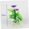 TOPBATHY Aquarium Decorations, 3-Piece Artificial Water Lily Flower Ornaments view 2