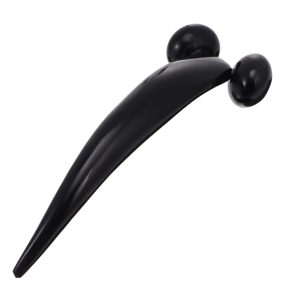 Black Ox Horn Manual Two-Wheel Massage Roller