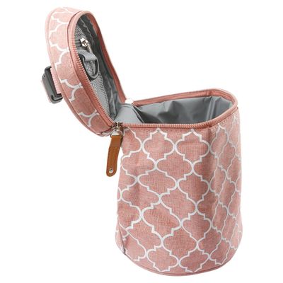 Vanyibro Insulated Baby Bottle Bag, Multi-Purpose Breast Milk Cooler Bag, Portable and Adjustable, Pink