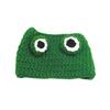 Hand-Knitted Green Cat Hat, Plush Pet Hat, S 22–24 view 1
