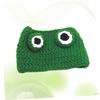 Hand-Knitted Green Cat Hat, Plush Pet Hat, S 22–24 view 3