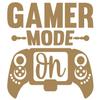 GRAZDesign Gamer Mode On Wall Decal for Kids' Rooms, Boys and Girls, Gamer Room, Funny Sayings, 45 x 40 cm, Light Brown view 2