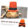 GRIRIW Mini Pet Hat and Bow Tie Set for Reptiles view 2