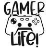 GRAZDesign Gamer Life Wall Decal for Kids' Room, Boys & Girls, Funny Sayings, 65 x 57 cm, Black view 2
