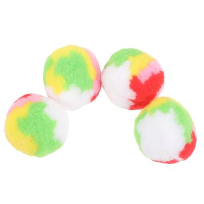 FRCOLOR 4-Piece Interactive Plush Balls for Cats