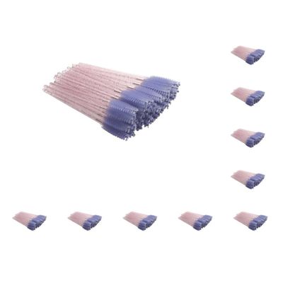 10 Sets of 50 Eyelash Brushes, Exquisite Women's Accessory, Valentine's Day Eyebrow Tweezer Removal Tool, Light Purple Brow Brushes