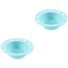 Housoutil 2-Piece Silicone Makeup Brush Cleaning Mat, Mint Green, Multifunctional Washing and Drying Bowl view 1