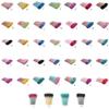 50-Piece Multicolor Eyelash Brush Set, Rose-Red Handles view 4