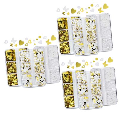 minkissy 9 Boxes Butterfly Nail Sequins, Round Holographic Nail Art Stickers
