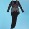 Nagfar Women's Rhinestone and Sequin Dress for Birthday Parties, Sexy New Year's Dress, Black, X-Large view 4