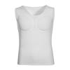 Men's Padded Chest Muscle Shaper Shirt, White, XL view 2