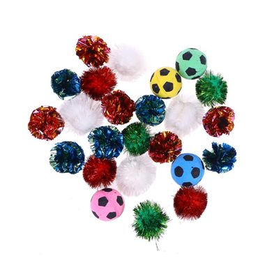 Beavorty 24-Piece Cat Toy Balls, Fetch Toys for Cats and Kittens, Crinkle Balls