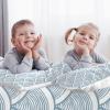 3-Piece Queen Tencel Duvet Cover Set with 2 Pillowcases, Gray Mermaid Geometric Pattern view 1