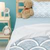 3-Piece Queen Tencel Duvet Cover Set with 2 Pillowcases, Gray Mermaid Geometric Pattern view 4