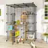 PAWING Large Cat Enclosure - DIY Catio for 1–3 Cats, Indoor & Outdoor, Removable Wire Kennel, 2 x 3 x 4 Play Area view 1