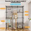 PAWING Large Cat Enclosure - DIY Catio for 1–3 Cats, Indoor & Outdoor, Removable Wire Kennel, 2 x 3 x 4 Play Area view 2