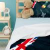 3-Piece Queen Duvet Cover Set, Breathable Tencel, New Zealand Map, Dark view 4