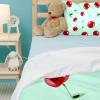 3-Piece Queen Tencel Duvet Cover Set, Breathable, Wrinkle-Resistant, Red Cherry Green view 4