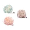 DOITOOL 3-Pack Bath Poufs with Hanging Cords, Green, Pink and Brown view 1
