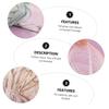 DOITOOL 3-Pack Bath Poufs with Hanging Cords, Green, Pink and Brown view 2