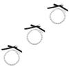 Beavorty 3-Piece Pearl Collar Set for Dogs and Cats with Bows view 1