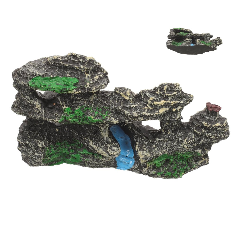 Angoily Resin Aquarium Decoration Stone with Flowing Water
