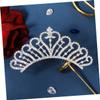 Bridal Hair Comb with Rhinestone Tiara, Silver-Tone Alloy view 2