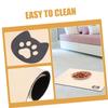 FOMIYES Absorbent Pet Feeding Mat, Fast-Drying, Non-Slip, Cream with Paw Print view 2
