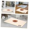 FOMIYES Absorbent Pet Feeding Mat, Fast-Drying, Non-Slip, Cream with Paw Print view 4