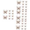 FRCOLOR 40-Piece Cat-Eye Butterfly Nail Patches with Rhinestones for DIY Manicures and Creative Nail Art view 1