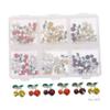 FRCOLOR 240-Piece Nail Rhinestones, Cherry Nail Charms, Sparkling Nail Art Decorations view 3
