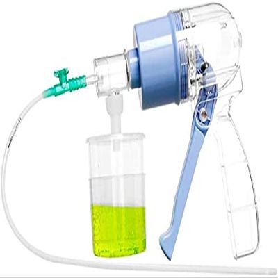 BLUEZY Manual Sputum Aspirator with 20 Suction Tubes, Portable and Reusable