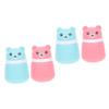 minkissy 4-Piece Portable Bear-Shaped Baby Powder Puff Containers view 1