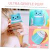 minkissy 4-Piece Portable Bear-Shaped Baby Powder Puff Containers view 2