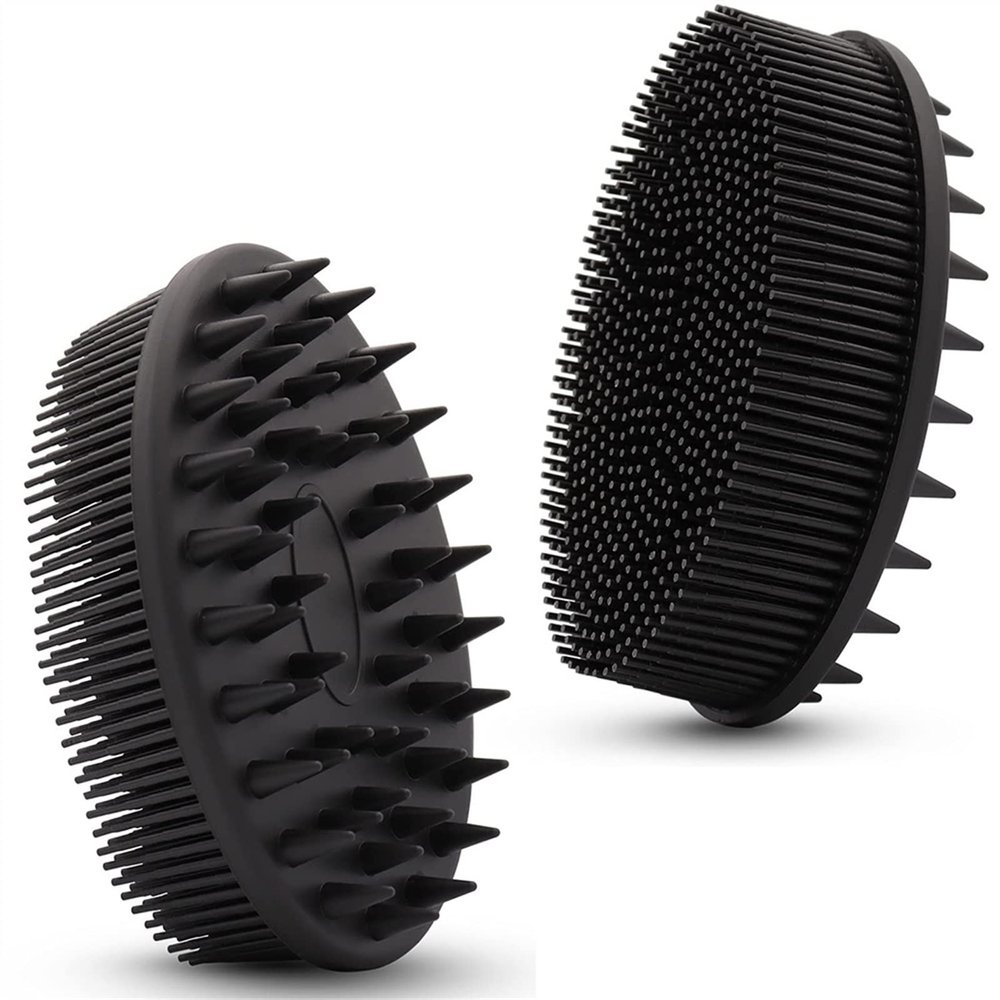 Upgraded Silicone Body Scrubber & Shampoo Brush, Green