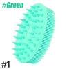 Upgraded Silicone Body Scrubber & Shampoo Brush, Green view 2
