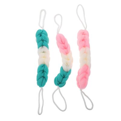 Angoily 3-Pack Nylon Exfoliating Shower Sponges with Hanging Loops