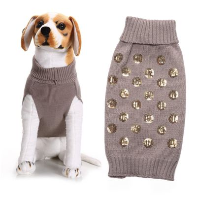 Beavorty Cozy Dog Sweater by Unique Design Pet Clothing - Gray Size M