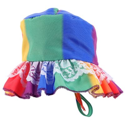 Angoily Dog Hat Rainbow Pattern Adjustable Sun Headwear