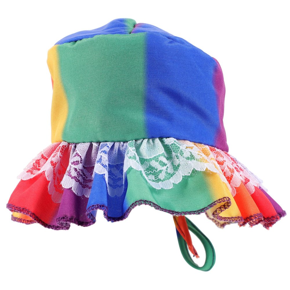 Angoily Dog Hat Rainbow Pattern Adjustable Sun Headwear