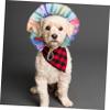 Angoily Dog Hat Rainbow Pattern Adjustable Sun Headwear view 4
