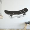 GRAZDesign Skateboard Wall Decal for Kids' Rooms, Self-Adhesive Sticker, 115 x 50 cm, Brown view 1