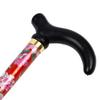 DONHEK Telescoping Walking Stick, Impact-Resistant, Adjustable, 2-Section, Floral Pattern view 2