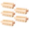 5-Piece Lotus Wood Nail Brushes with Boar Bristles view 1